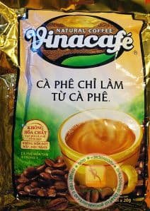 VINACAFE 3 in 1 - быстрорастворимый натуральный вьетнамский черный кофе - 20 пакетиков в упаковке. Вьетнам.
