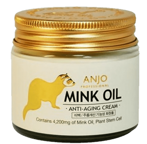 КРЕМ ДЛЯ ЛИЦА АНТИВОЗРАСТНОЙ C НОРКОВЫМ ЖИРОМ - (ANJO MINK OIL ANTI-AGING CREAM) - 70 МЛ. КОРЕЯ