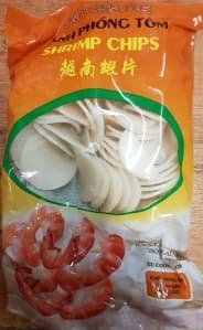 Креветочные воздушные рисовые чипсы (не острые совсем) - 200 гр. Пр-во Вьетнам.