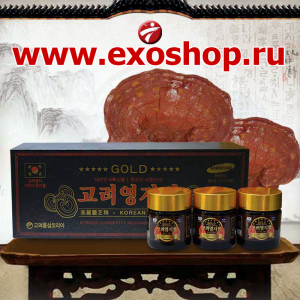 ЭКСТРАКТ ВЫСШЕГО КАЧЕСТВА ИЗ ГРИБА ЛИНЧЖИ - ЛИН ЧЖИ - (KOREAN LONGEVITY MOOSHROOM EXTRACT GOLD) - ВЫТЯЖКА ИЗ ГРИБА ЛИНЧЖИ - ДЛЯ ПОВЫШЕНИЯ ИММУНИТЕТА, И ПРЕДОТВРАЩЕНИЯ ОБРАЗОВАНИЯ ОПУХОЛЕЙ - 1 КОРОБКА - 3 ШТУКИ - 360 ГР.. КОРЕЯ.