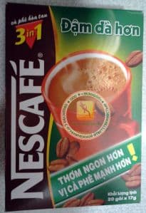 Вьетнамский изумительный черный кофе Dam Da Hon - Nescafe 3 in 1 - быстрорастворимый натуральный - 20 пакетиков в упаковке. Пр-во Вьетнам.