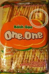 Печенье рисовое (BANH GAO - ONE ONE) со вкусом креветки - 150 гр. Пр-во Вьетнам.